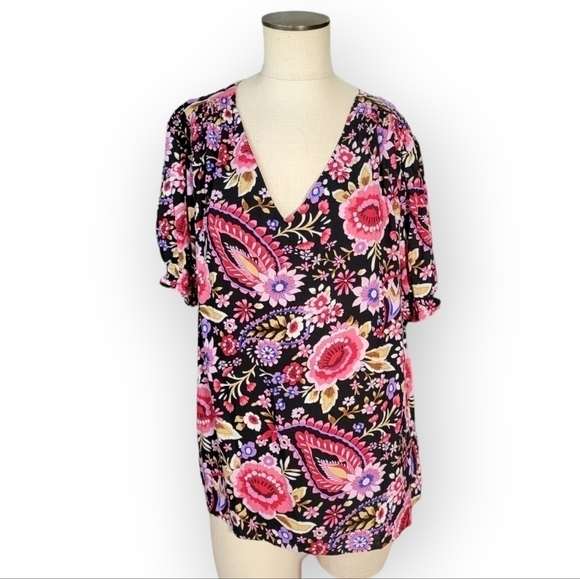 NEW Cynthia Rowley Woman Floral Top Size 1X - Picture 9 of 16